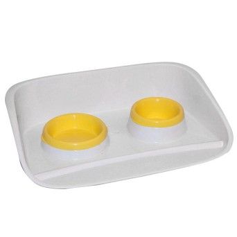 COMEDOURO DUPLO C/BANDEJA