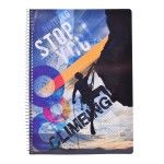 CADERNO ESPIRAL A5 80F QUADR NO LIMIT