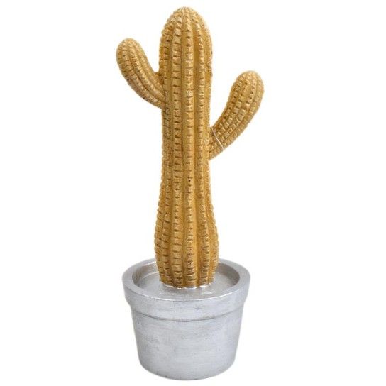 CACTO RESINA OURO/PRATA 30CM 57690 CACTO RESINA OURO/PRATA 30CM 57690