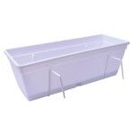 FLOREIRA C/SUPORTE 50CM BRANCA CX32