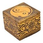 CAIXA MADEIRA QUAD DEC 5X5X4.2CM CX75685 CAIXA MADEIRA QUAD DEC 5X5X4.2CM CX75685