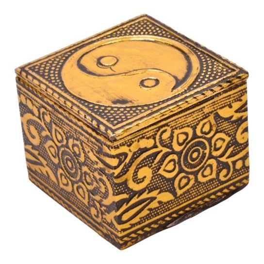 CAIXA MADEIRA QUAD DEC 5X5X4.2CM CX75685 CAIXA MADEIRA QUAD DEC 5X5X4.2CM CX75685