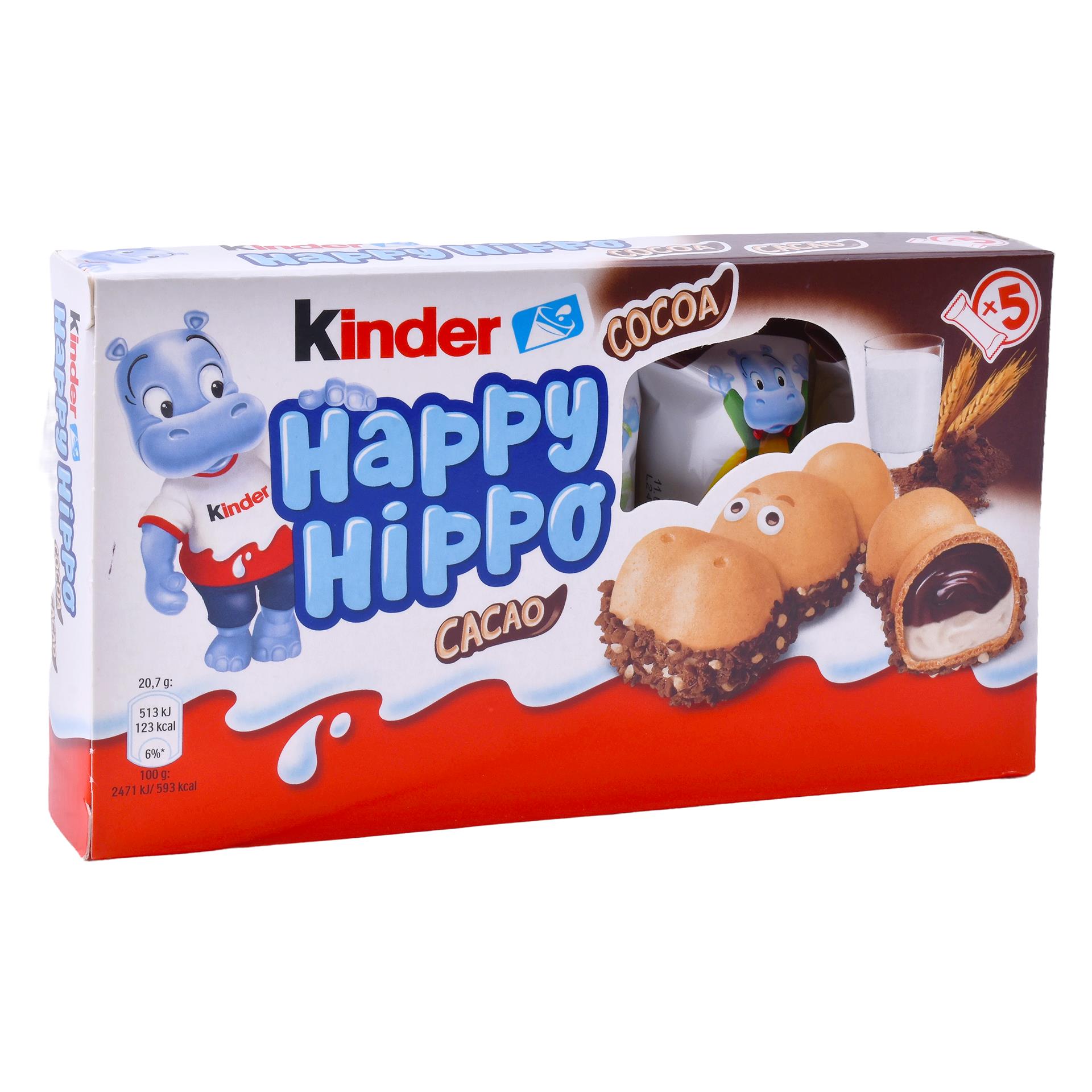 KINDER HAPPY HIPPO CACAO 5UN KINDER HAPPY HIPPO CACAO 5UN