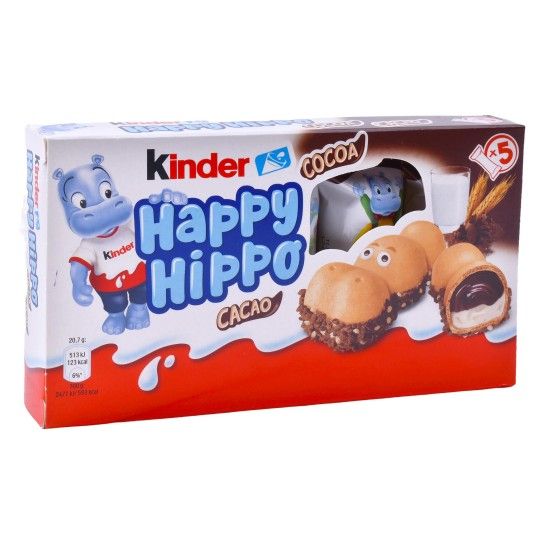 KINDER HAPPY HIPPO CACAO 5UN KINDER HAPPY HIPPO CACAO 5UN