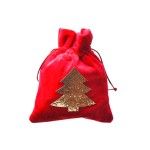 SACO VELUDO NATAL 10X13 BORD.