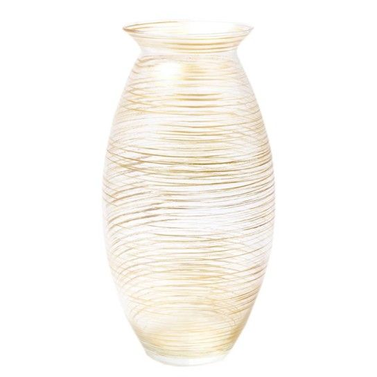 JARRA VIDRO OURO/PRATA 37CM JARRA VIDRO OURO/PRATA 37CM