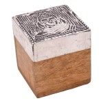 CAIXA MADEIRA QUAD DEC 5X5X5CM CX75688 CAIXA MADEIRA QUAD DEC 5X5X5CM CX75688