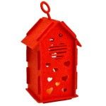 CASA NATAL FELTRO VRM C/ TEALIGHT LED