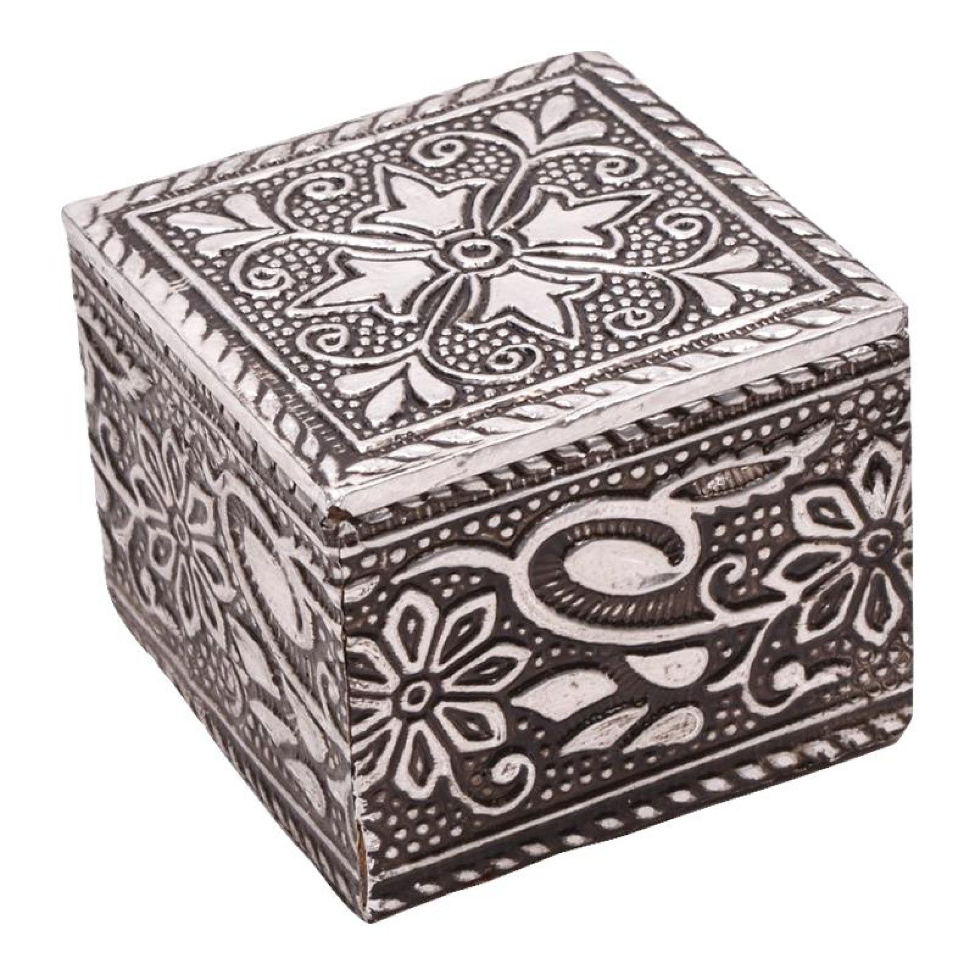 CAIXA MADEIRA QUAD DEC 5X5X4.2CM CX75685 CAIXA MADEIRA QUAD DEC 5X5X4.2CM CX75685