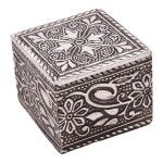 CAIXA MADEIRA QUAD DEC 5X5X4.2CM CX75685 CAIXA MADEIRA QUAD DEC 5X5X4.2CM CX75685
