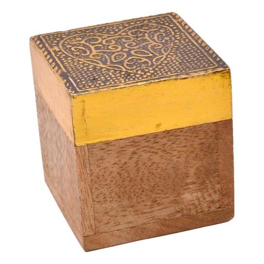 CAIXA MADEIRA QUAD DEC 5X5X5CM CX75688 CAIXA MADEIRA QUAD DEC 5X5X5CM CX75688