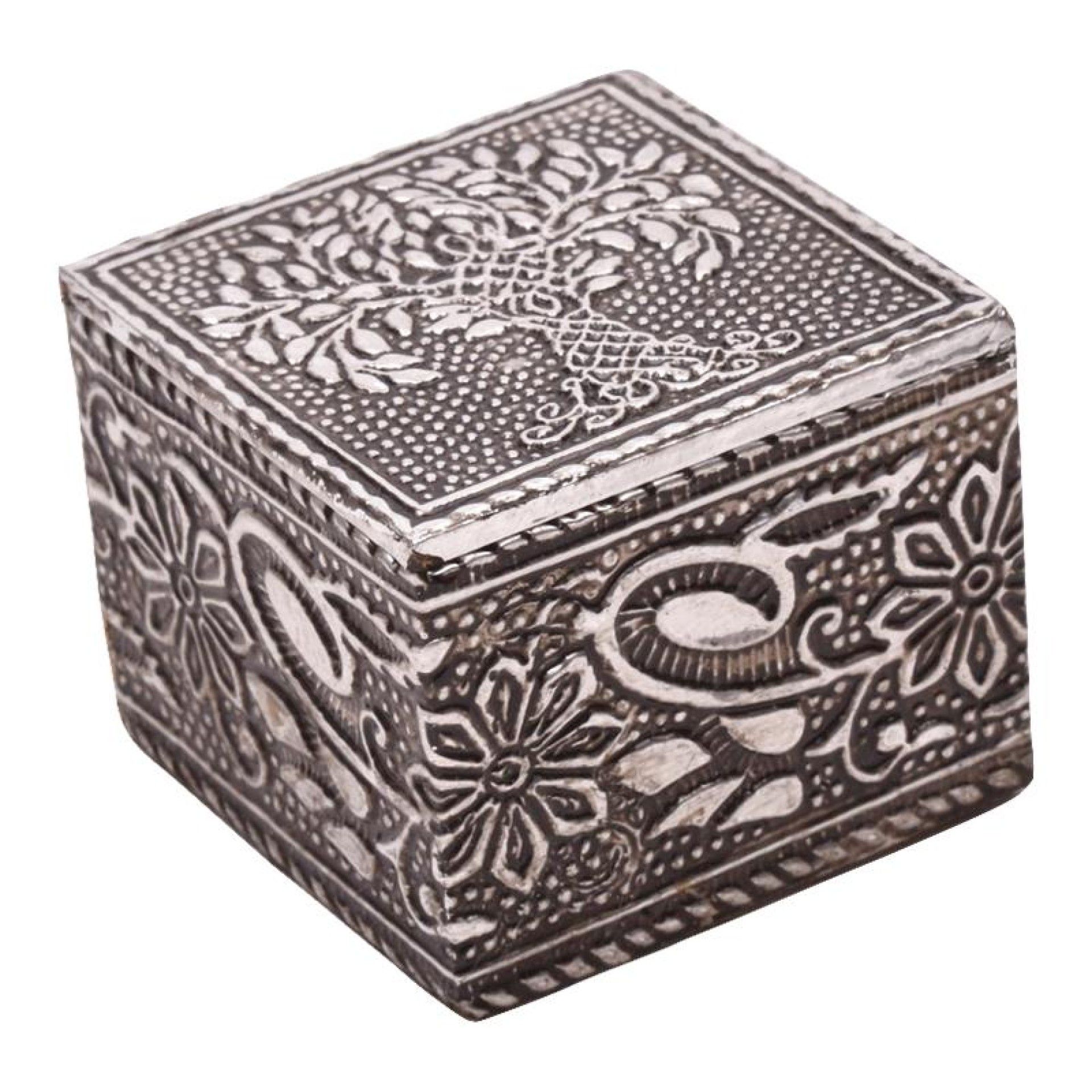 CAIXA MADEIRA QUAD DEC 5X5X4.2CM CX75685 CAIXA MADEIRA QUAD DEC 5X5X4.2CM CX75685