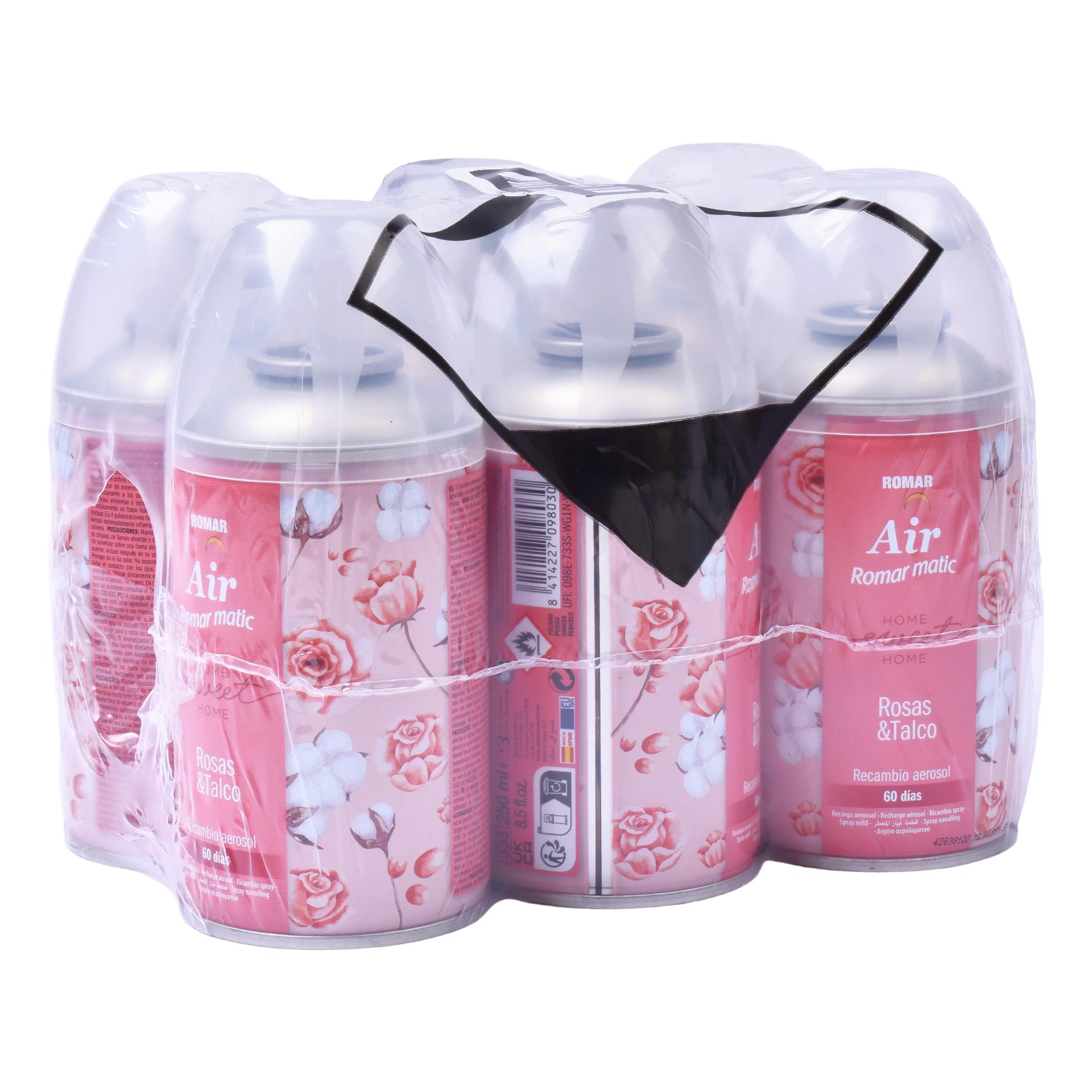 AMBIENTADOR REC ROSAS/TALCO250ML AMBIENTADOR REC ROSAS/TALCO250ML