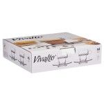 CHAVENA CAFE VIDRO 100ML C/PRATO CX6UN