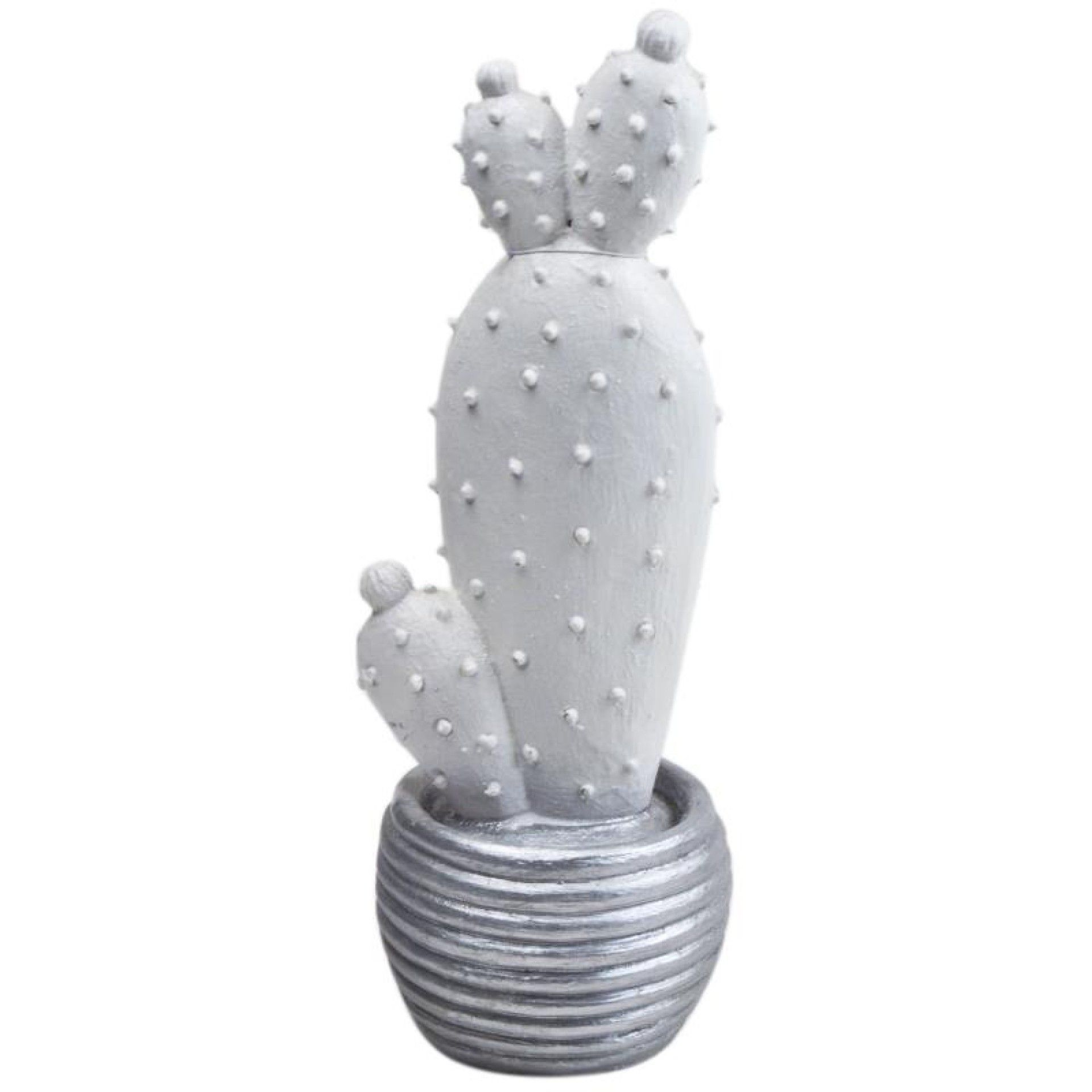CACTO RESINA BRC/PRATA 30CM 57688 CACTO RESINA BRC/PRATA 30CM 57688