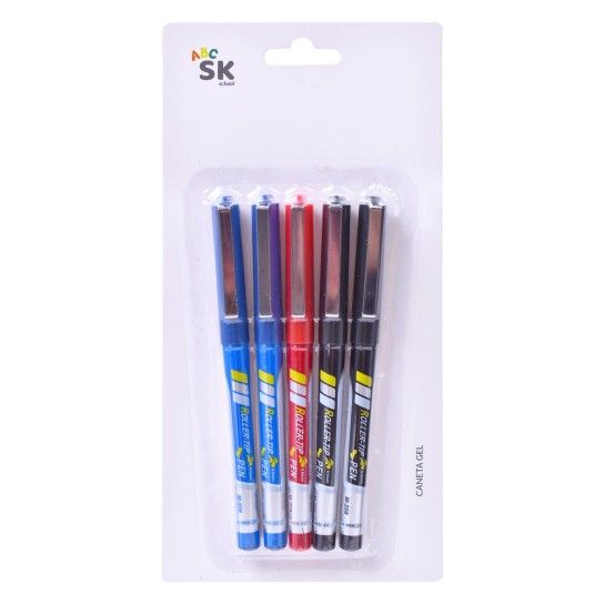 CANETA GEL 5UN 14CM 2556-015-05 CX288 CANETA GEL 5UN 14CM 2556-015-05 CX288