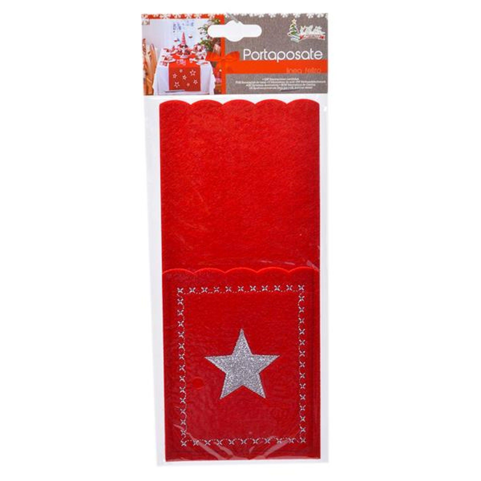 PORTA TALHERES NATAL FELTRO VERM/OURO PORTA TALHERES NATAL FELTRO VERM/OURO