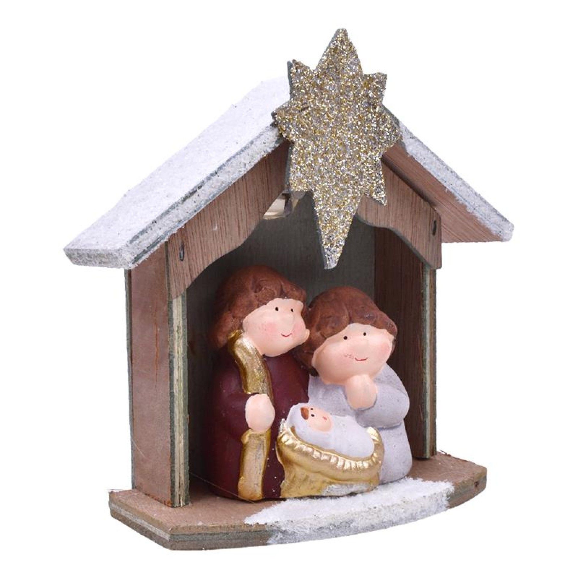 PRESEPIO C/ CABANA C/NEVE E LUZ PRESEPIO C/ CABANA C/NEVE E LUZ