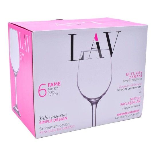 CONJ.6 COPOS VINHO FAME 300CC CONJ.6 COPOS VINHO FAME 300CC