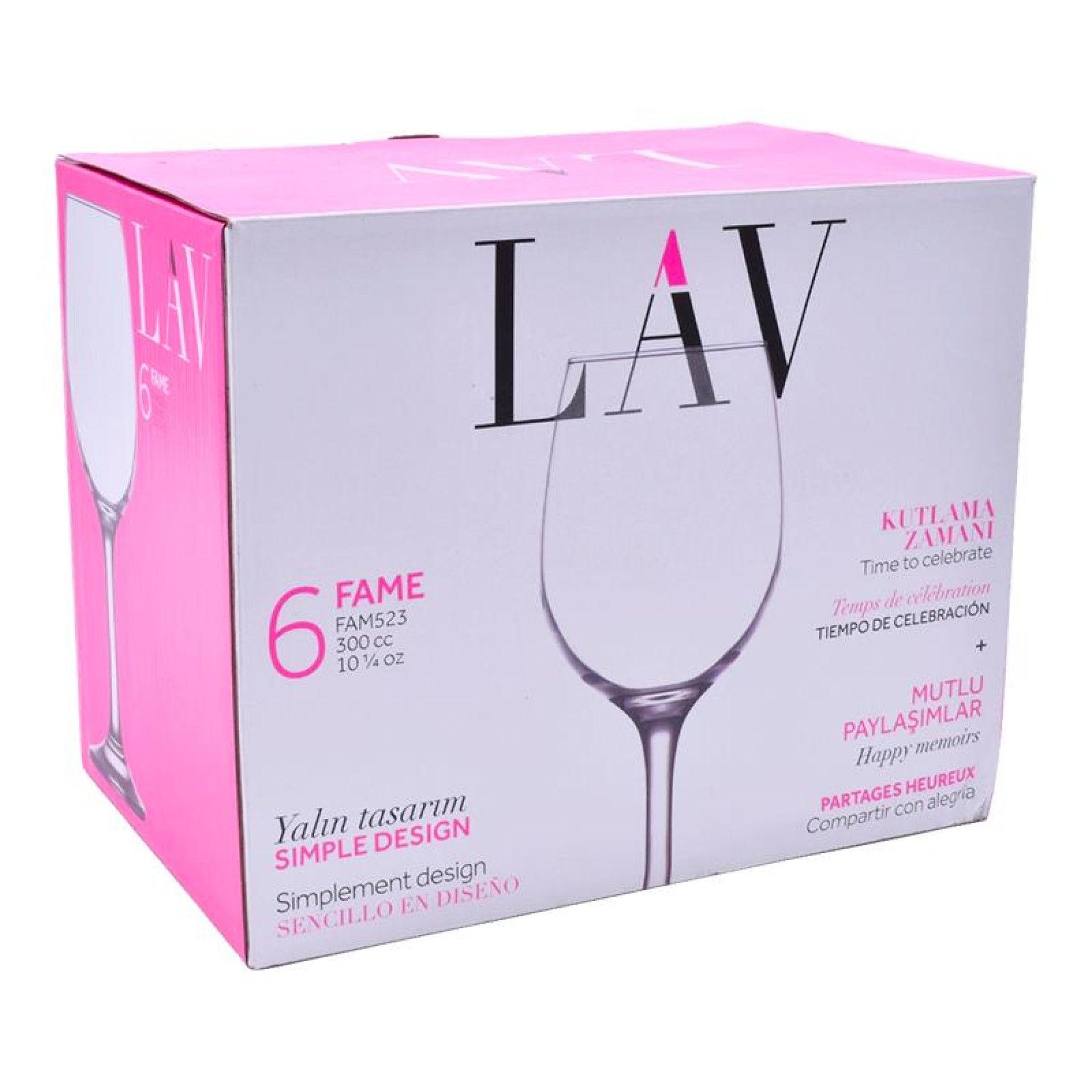 CONJ.6 COPOS VINHO FAME 300CC CONJ.6 COPOS VINHO FAME 300CC