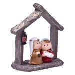 PRESEPIO RESINA 11CM C/ CABANA