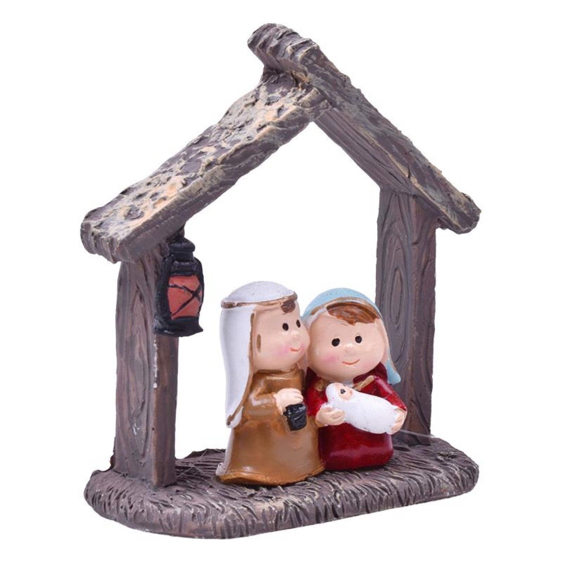 PRESEPIO RESINA 11CM C/ CABANA PRESEPIO RESINA 11CM C/ CABANA