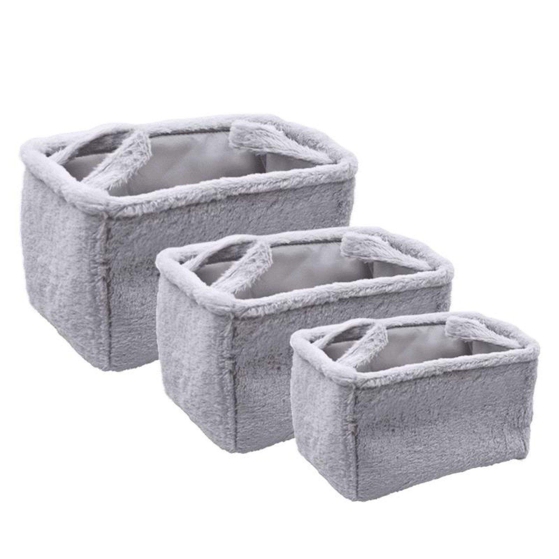 CONJ. 3 CESTOS PELUCHE 38X26X22CM CONJ. 3 CESTOS PELUCHE 38X26X22CM