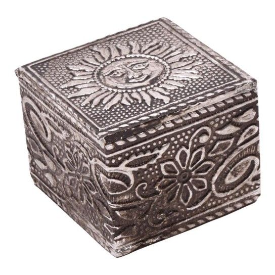 CAIXA MADEIRA QUAD DEC 5X5X4.2CM CX75685 CAIXA MADEIRA QUAD DEC 5X5X4.2CM CX75685