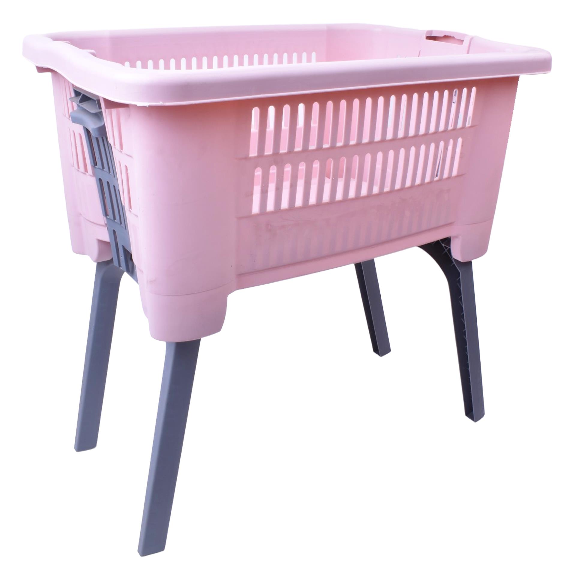 CESTO ROUPA C PES DOBR SORT ROSA/VRD CESTO ROUPA C PES DOBR SORT ROSA/VRD