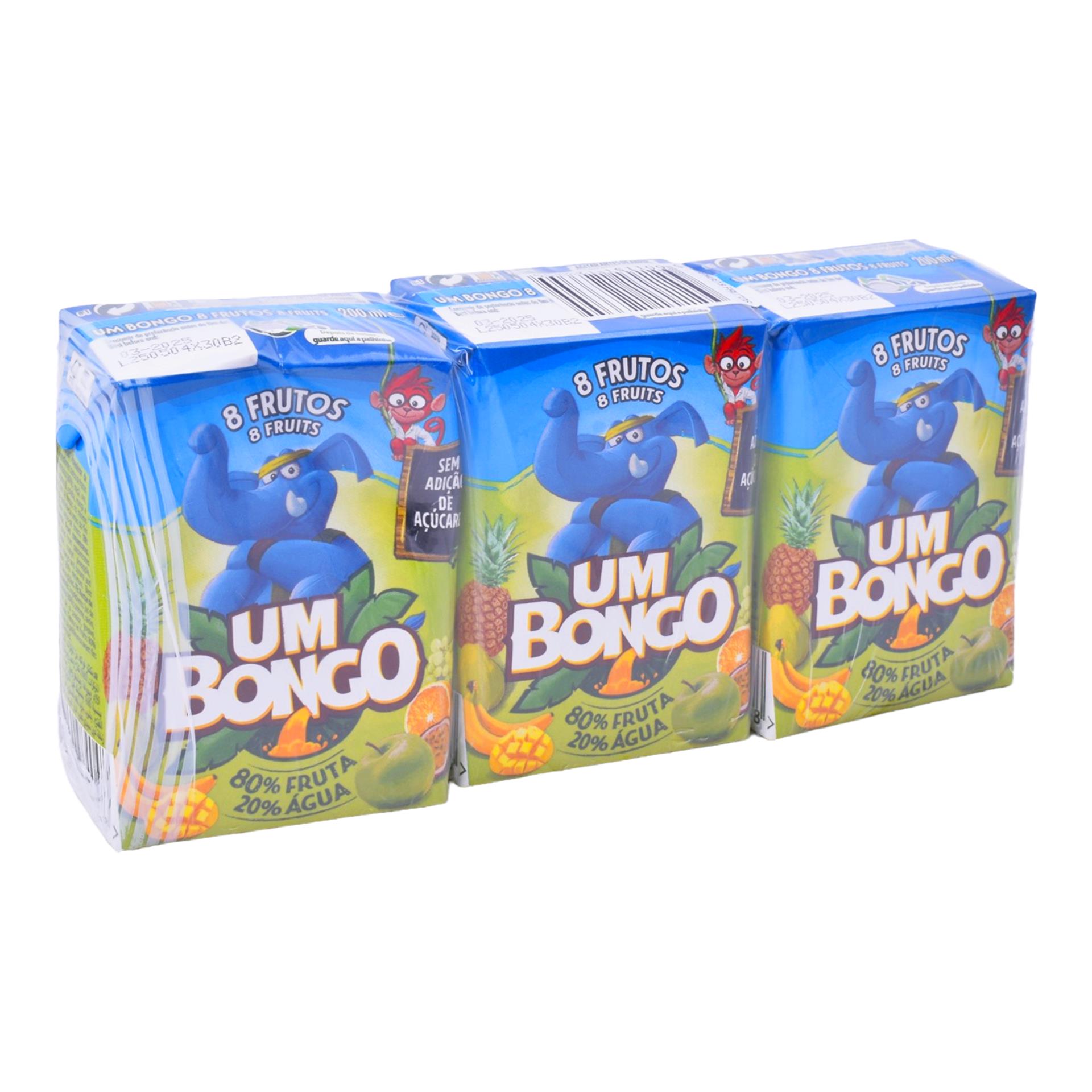 SUMO BONGO MULTIFRUTO 8X3X200ML SUMO BONGO MULTIFRUTO 8X3X200ML