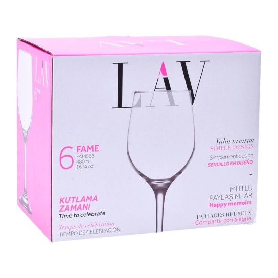 CONJ.6 COPOS VINHO FAME 480CC CONJ.6 COPOS VINHO FAME 480CC