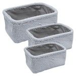 CONJ. 3 CESTOS RETANG. 27X20X12CM CONJ. 3 CESTOS RETANG. 27X20X12CM