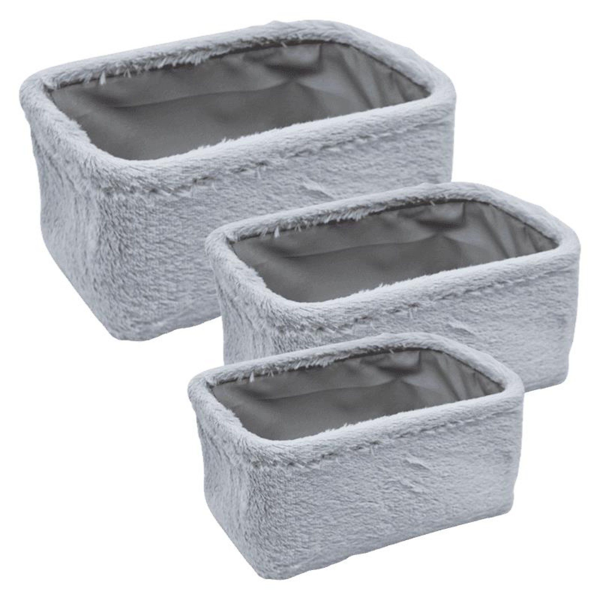 CONJ. 3 CESTOS RETANG. 27X20X12CM CONJ. 3 CESTOS RETANG. 27X20X12CM