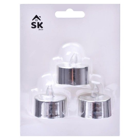 VELA LED PRATA 3UN 2402-303-03C CX144 VELA LED PRATA 3UN 2402-303-03C CX144