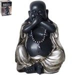 BUDA RESINA PRETO 23CM BUDA RESINA PRETO 23CM