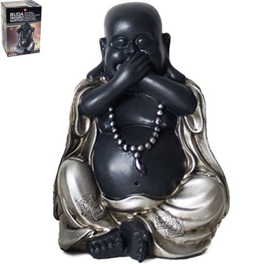 BUDA RESINA PRETO 23CM BUDA RESINA PRETO 23CM