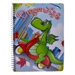 CADERNO ESPIRAL A5 80F QUADR DRAGON LIF