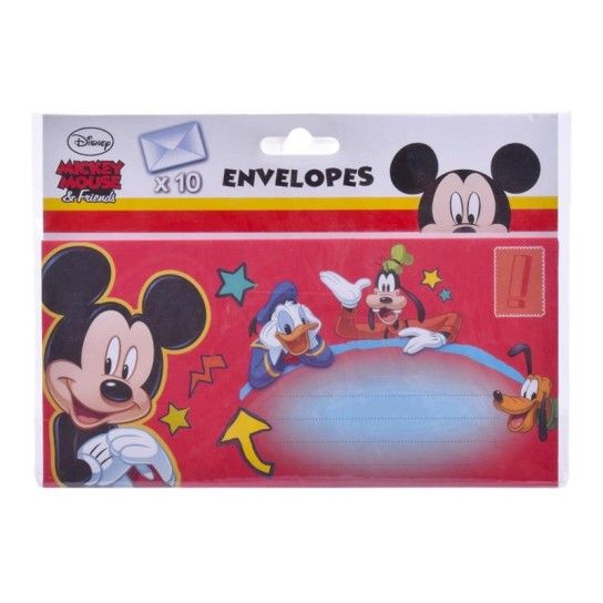 ENVELOPES+PAPEL CARTA 10UNI MICKEY ENVELOPES+PAPEL CARTA 10UNI MICKEY