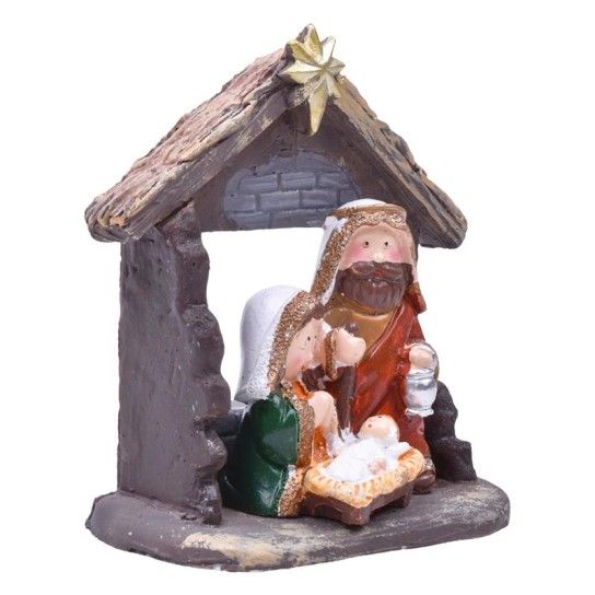 PRESEPIO RESINA 11CM C/ CABANA PRESEPIO RESINA 11CM C/ CABANA