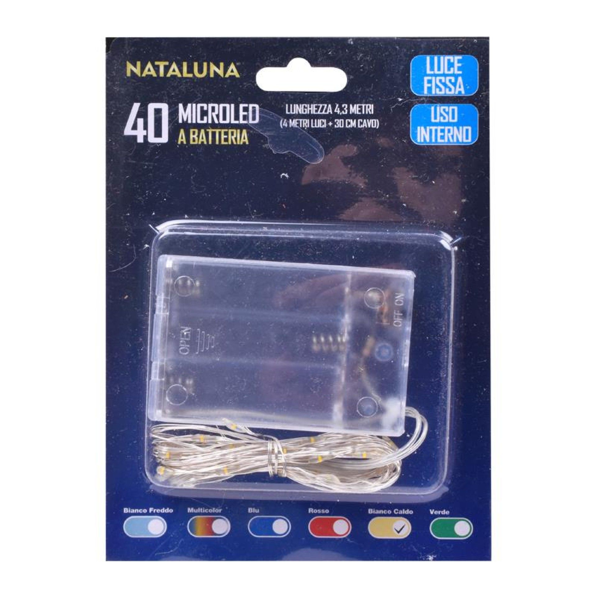 SERIE NATAL 40 MICROLED BRANCO RECAR 4MT