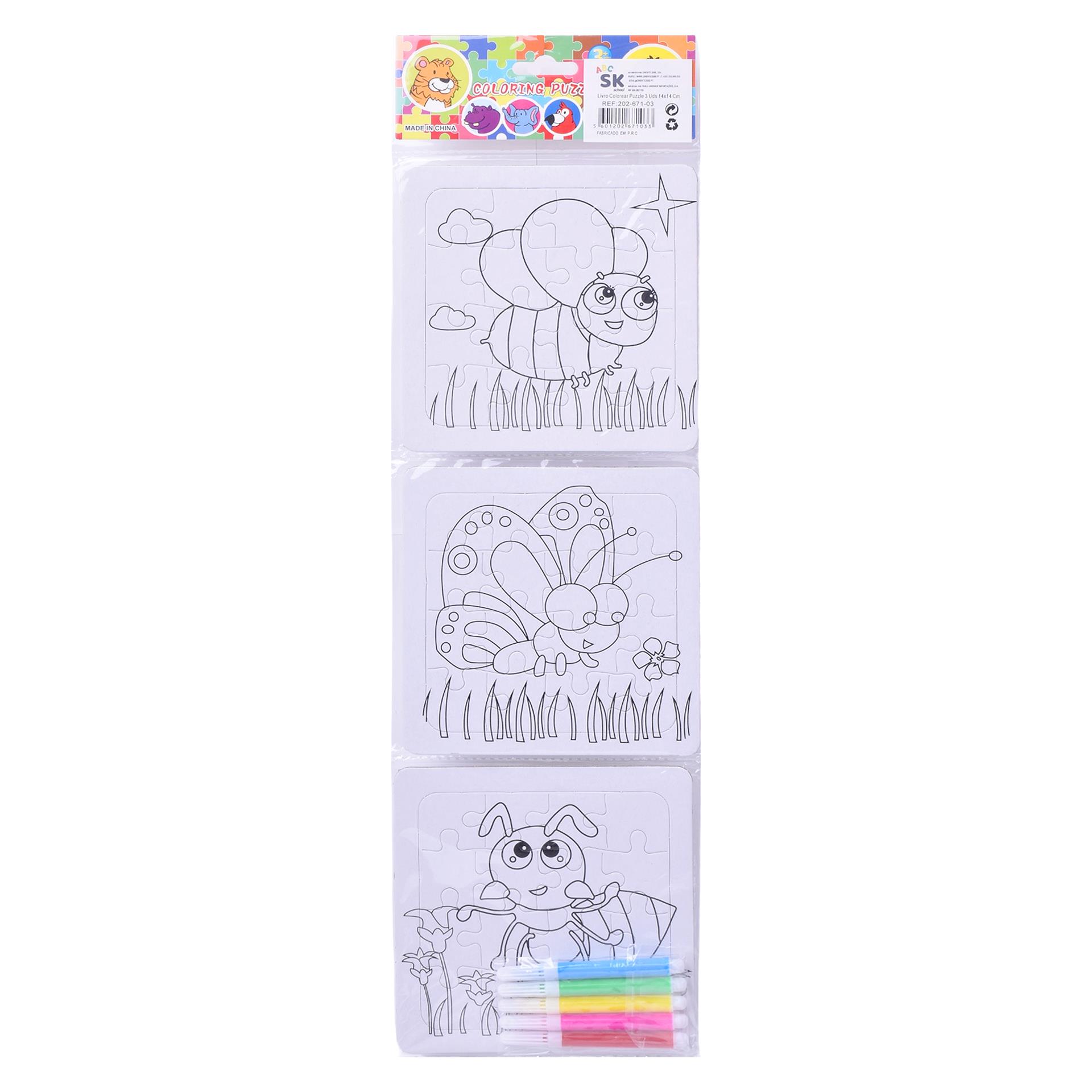 PUZZLE COLORIR 3 UNID. 202-671-03 CX240 PUZZLE COLORIR 3 UNID. 202-671-03 CX240