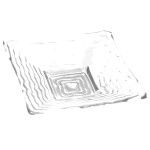 PRATO VIDRO QUAD. 15CM VERM. PRATO VIDRO QUAD. 15CM VERM.