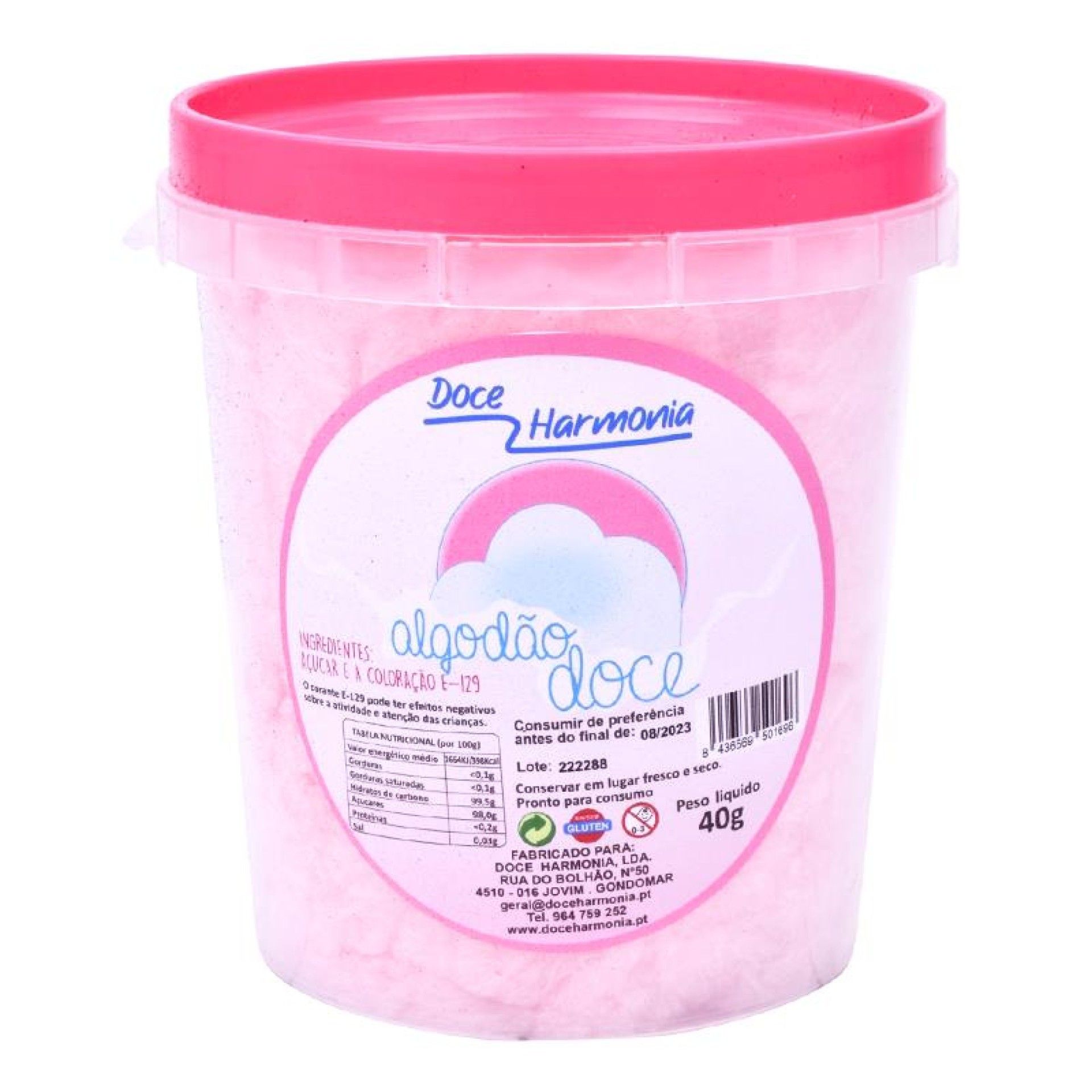 ALGODAO DOCE HARMONIA AZUL E ROSA 40GRS ALGODAO DOCE HARMONIA AZUL E ROSA 40GRS