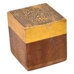 CAIXA MADEIRA QUAD DEC 5X5X5CM CX75688 CAIXA MADEIRA QUAD DEC 5X5X5CM CX75688