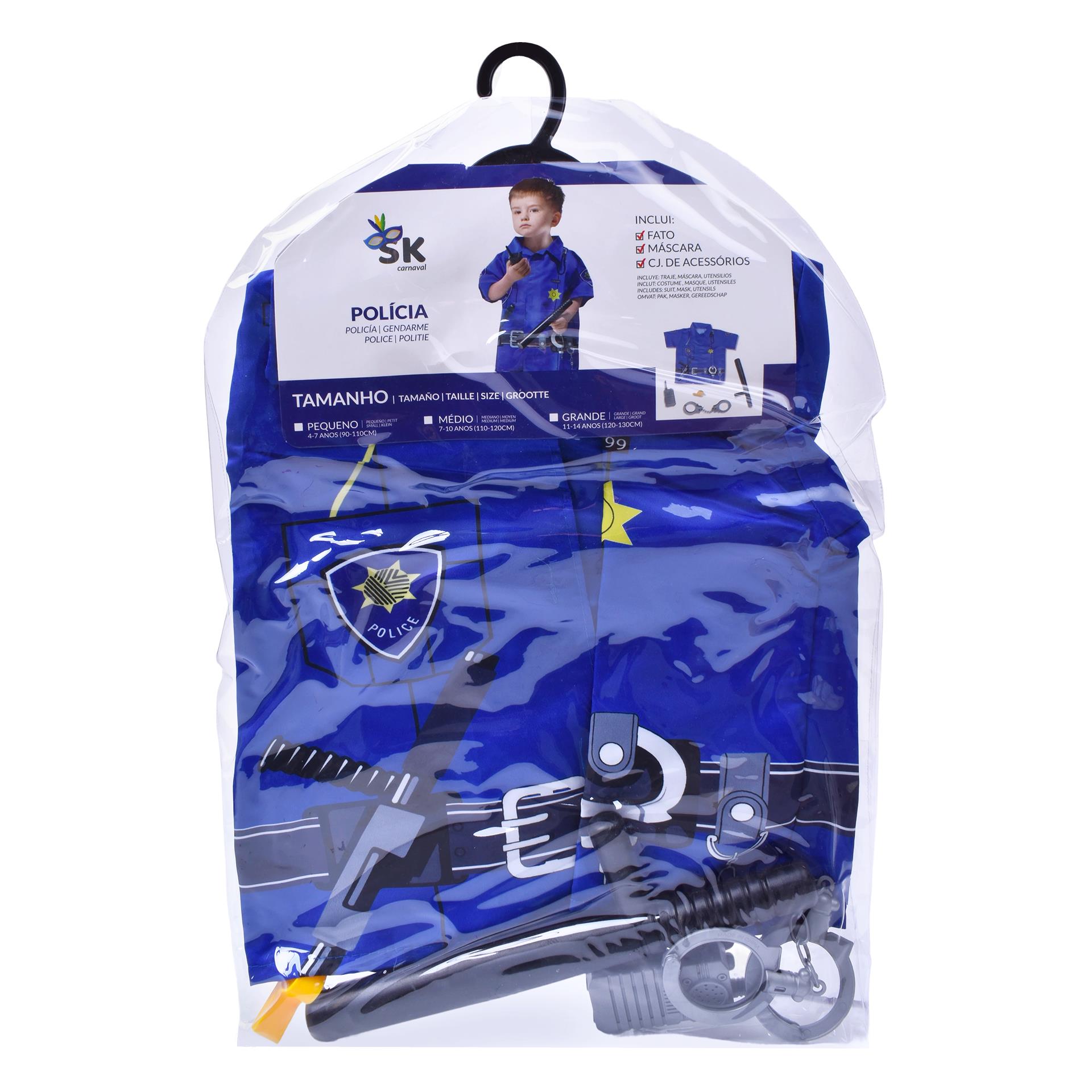FATO CARNAVAL POLICIA 120-130CM CX24 FATO CARNAVAL POLICIA 120-130CM CX24