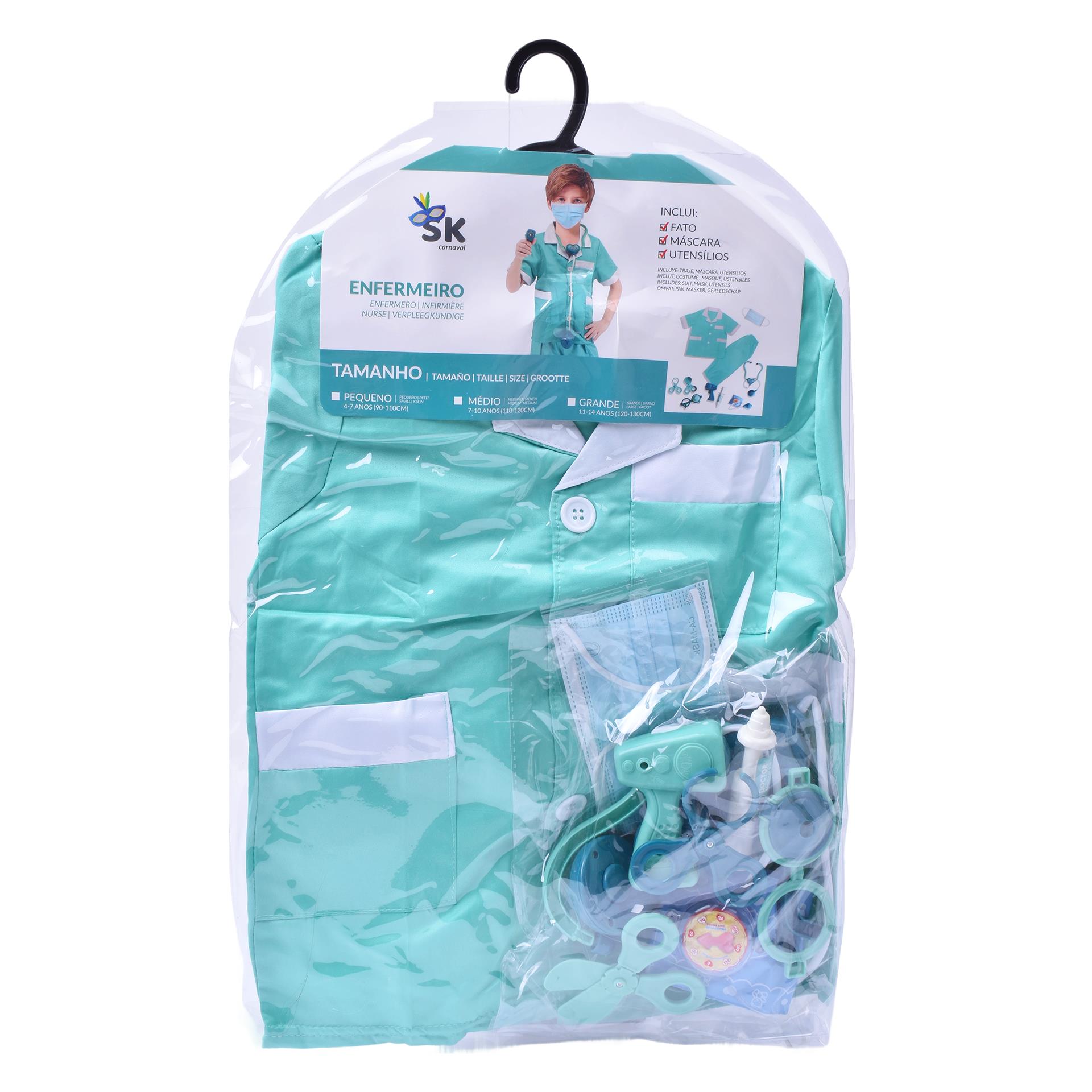 FATO CARNAVAL ENFERMEIRO 120-130CM CX24 FATO CARNAVAL ENFERMEIRO 120-130CM CX24