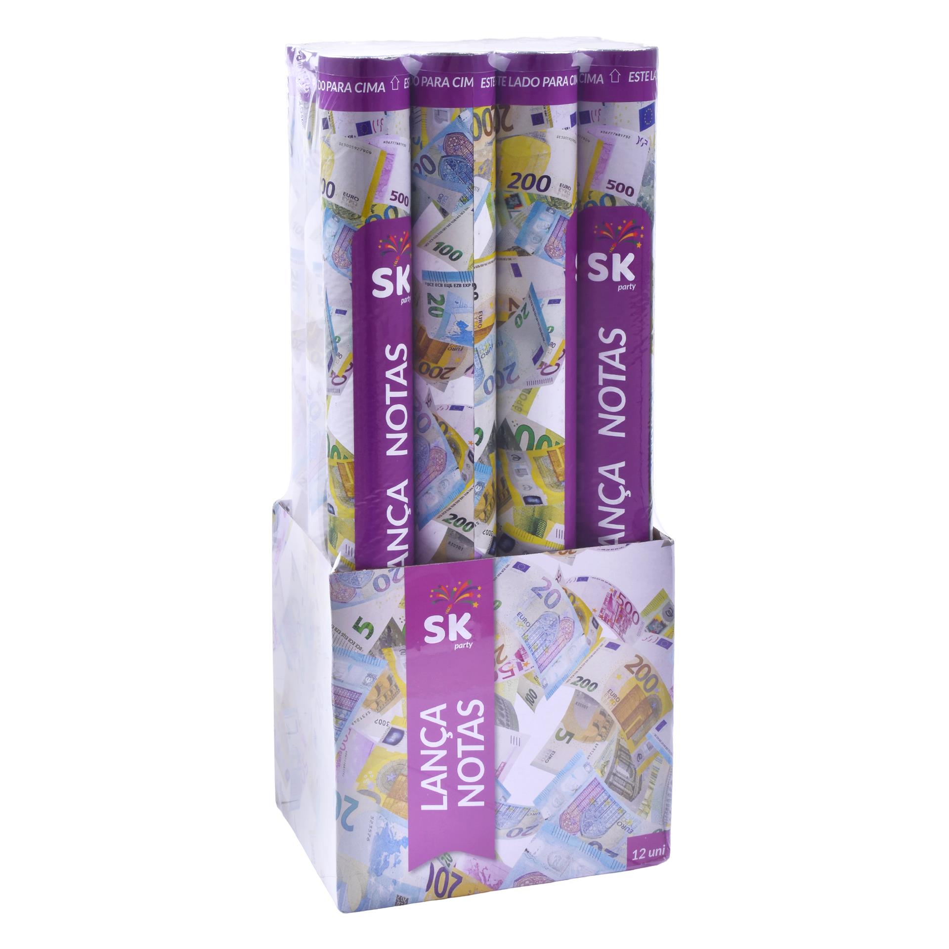 TUBO CONFETIS EUROS 50CM 202843-50