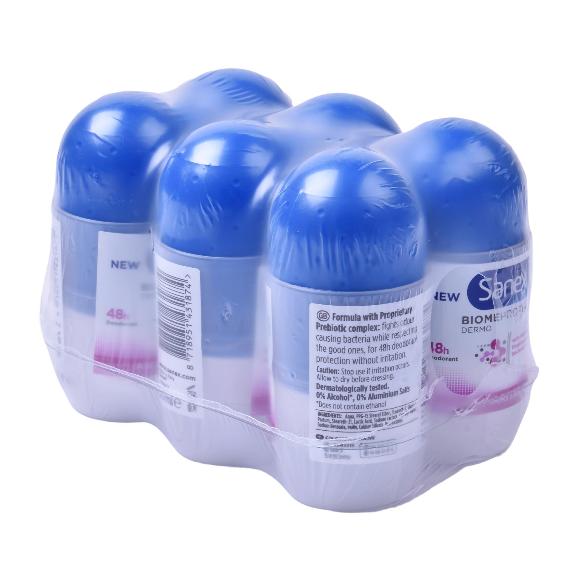 SANEX ROLL-ON ANTI IRRITAÇAO 50ML CX6 SANEX ROLL-ON ANTI IRRITAÇAO 50ML CX6