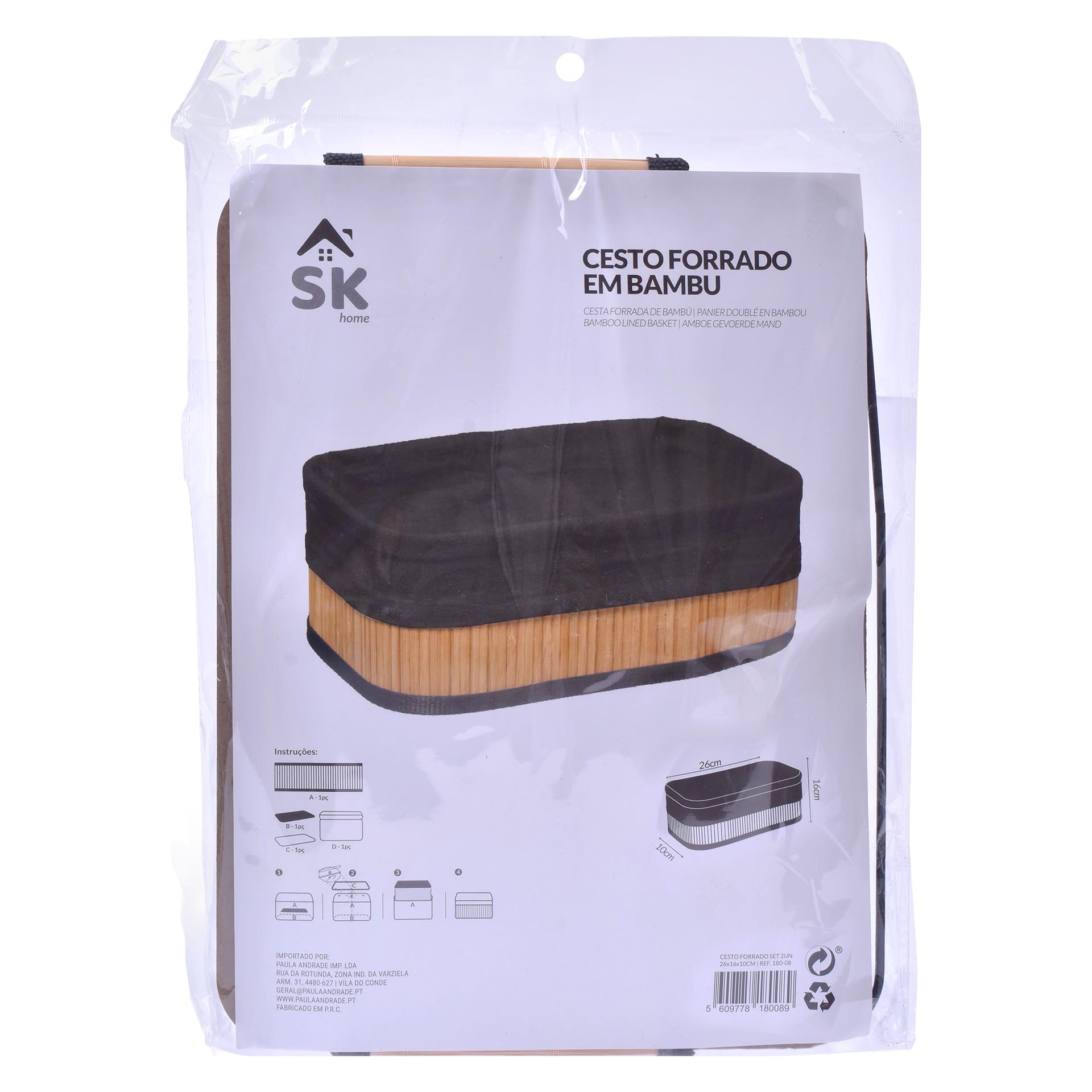 CESTO FORRADO 16x26x10CM 0180-08 CX24 CESTO FORRADO 16x26x10CM 0180-08 CX24
