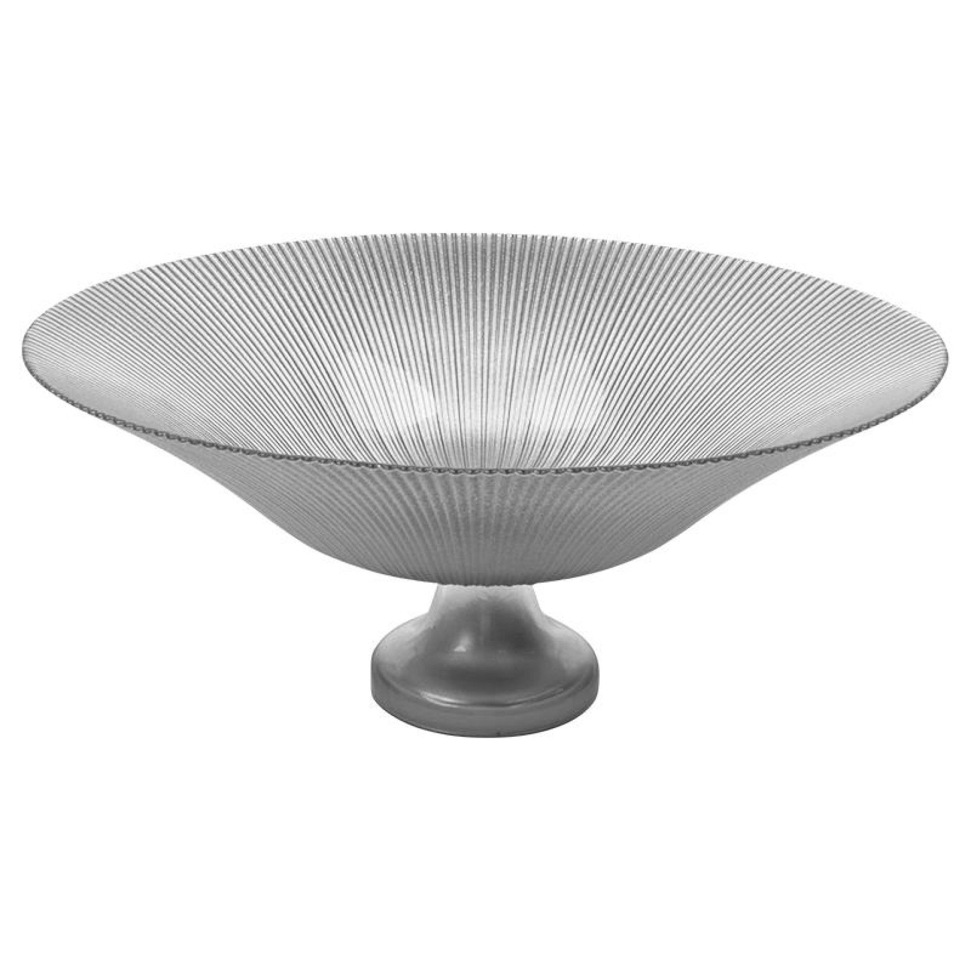 TAÇA COM PÉ 40CM PRATA C/ GLITER PRATA TAÇA COM PÉ 40CM PRATA C/ GLITER PRATA